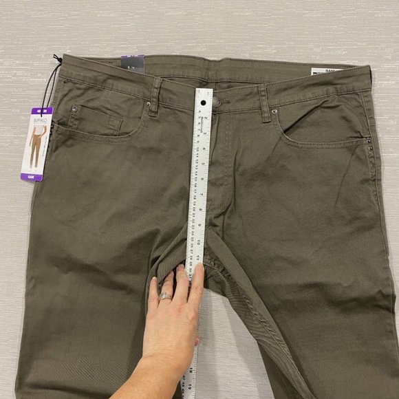 Buffalo SAM Brown Denim Jeans Pants Men's 40 x 30" Slim Fit Straight Leg - Picture 9 of 12